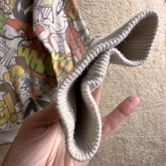 Vintage Looney Tunes Men’s Sweatshirt M Unique 90s Bugs Bunny Y2K All Over Print - Picture 3 of 13